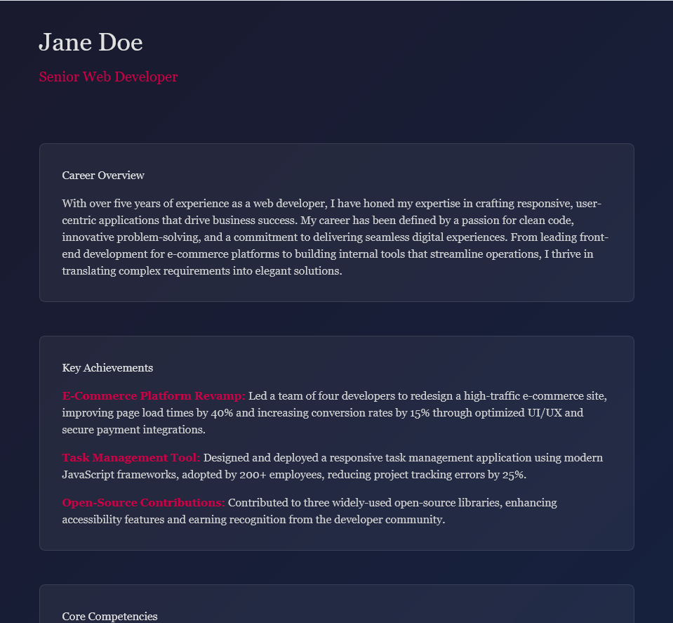 Bold typography